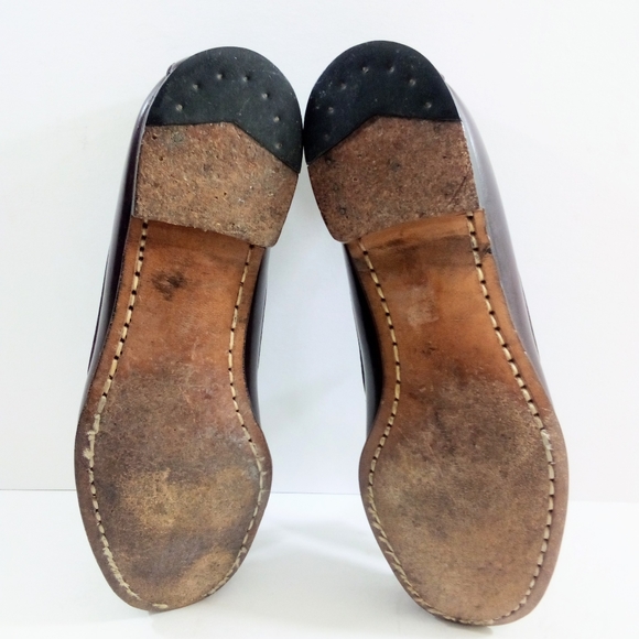 Nettleton Women 6.5 Narrow Luxury Vintage Tassel Burgundy Leather Loafers 12582 - Picture 7 of 8